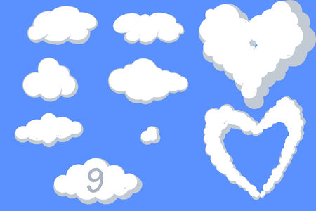 Assorted Clouds Design VECTORのイラスト素材