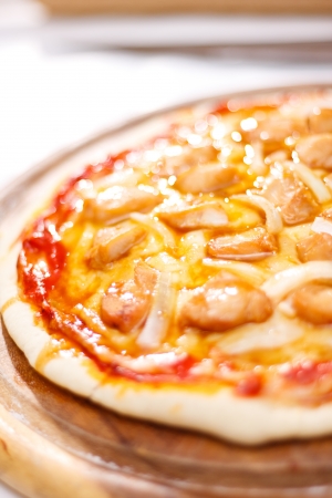 Pizza with Chicken, onion   Cheeseの写真素材