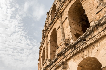 Amphitheatre of El Jem, Tunisia, Africaの写真素材