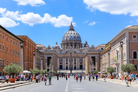 View at St. Peter's cathedral in Rome, Italyのeditorial素材