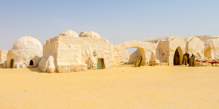 A galaxy far, far away where everything was different the Sahara desert, Tunisia, Africaのeditorial素材