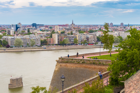 Novi Sad cityscape from the Petrovaradin fortress heightのeditorial素材