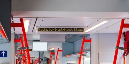 Next stop sign, S-Bahn, Vienna, Austria