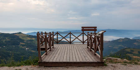 Viewpoint Kapija Podrinja on the beginning of the Tara Mountain in Serbiaの写真素材