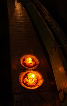 evening lampsの写真素材