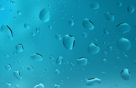 water droplets on glass after a rain