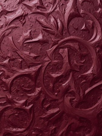 Red metal texture with embossed pattern. Abstract background and texture for design.の素材