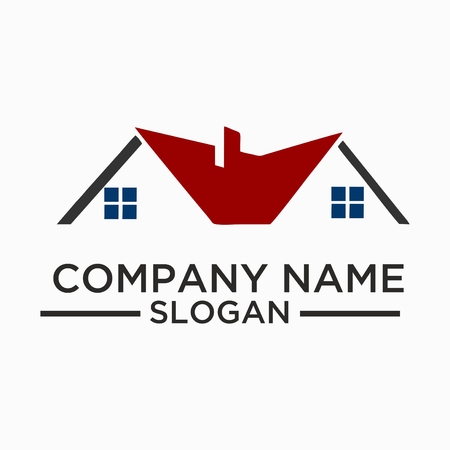 Building and Construction Logo Vector Design. Real Estate Logo Template Design For Businessのイラスト素材