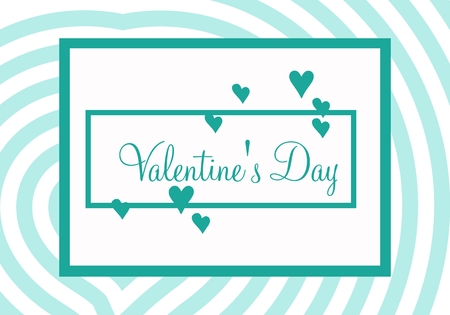 Valentines day illustrations and typography elementsのイラスト素材