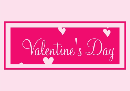 Valentines day illustrations and typography elementsのイラスト素材