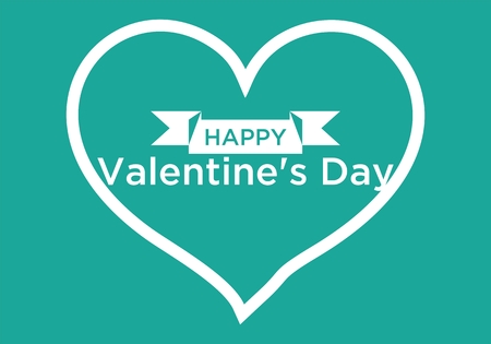 Valentines day illustrations and typography elementsのイラスト素材