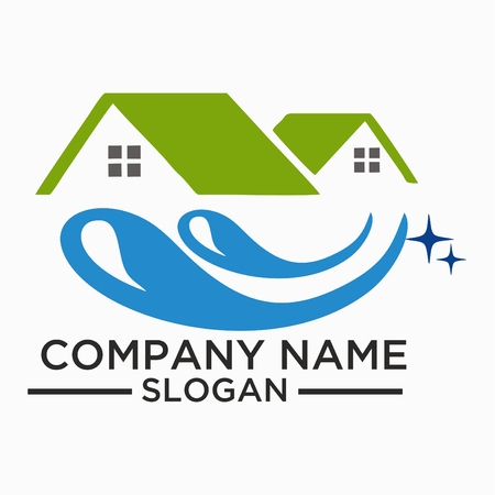 Cleaning And Maintenance Logo and vector Template, Cleaning icon. Single high quality outline symbol for web design or mobile app. Thin line sign for design logo.のイラスト素材