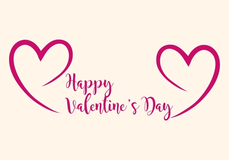 Valentines day illustrations and typography elementsのイラスト素材