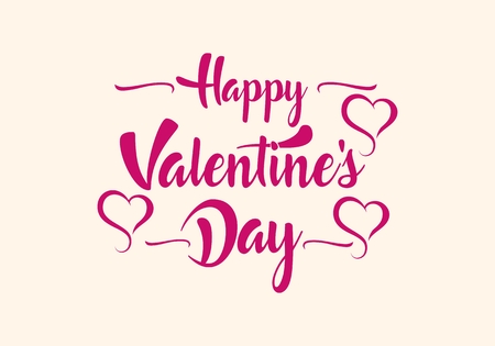 Valentines day illustrations and typography elementsのイラスト素材