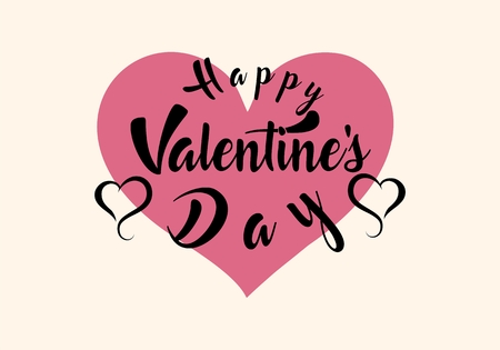 Valentines day illustrations and typography elementsのイラスト素材