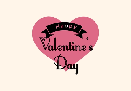 Valentines day illustrations and typography elementsのイラスト素材