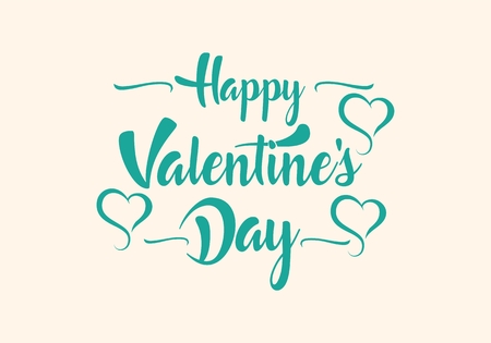 Valentines day illustrations and typography elementsのイラスト素材