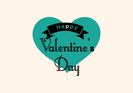 Valentines day illustrations and typography elementsのイラスト素材