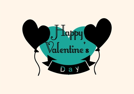 Valentines day illustrations and typography elementsのイラスト素材