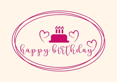 Happy Birthday typographic vector design for greeting cards, print and cloths. Isolated birthday...