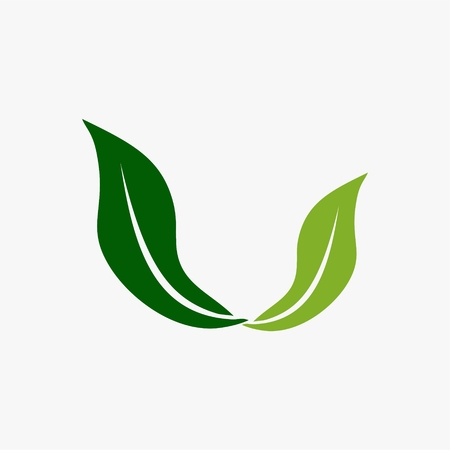 Leaf,plant,logo,ecology,people,wellness,green,leaves,nature symbol icon set of vector designs. Health Logo and vector Template for business.のイラスト素材