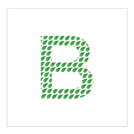 logo dan vector daun   huruf bのイラスト素材