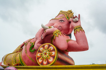 Ganesh sculpture at Samarn temple, Thailandの写真素材