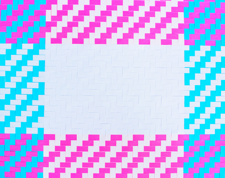 Pattern on a paper by knitting process