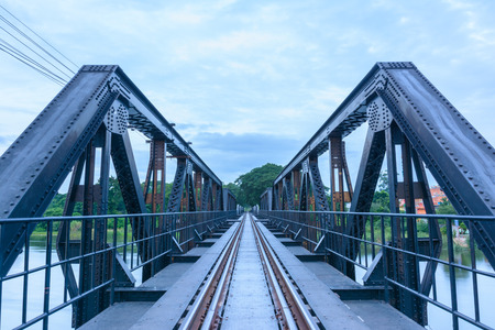 River Kwai bridge pier at Kanchanaburi Thailand