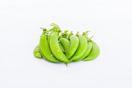 Green nut on white background