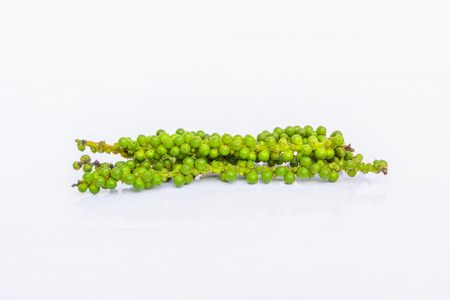 Green pepper on white background