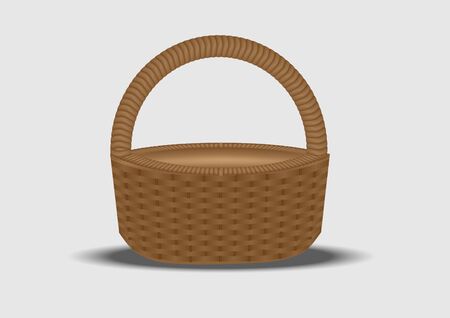 Empty Brown basket for shoppingのイラスト素材