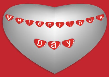 Heart shape symbol background for valentine day in red backgroundのイラスト素材