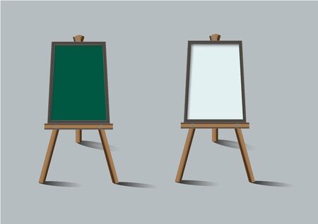 Blackboard and whiteboard for write and show.のイラスト素材