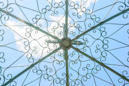 Abstract roof with cloudy sky backgroundの写真素材