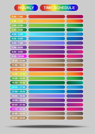 Hourly time schedule infographic. vector EPS10のイラスト素材