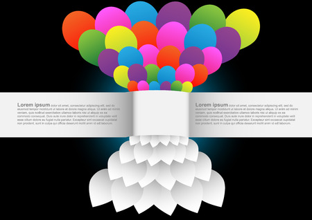Abstract background white and color balloon with backlight. Vector EPS10のイラスト素材