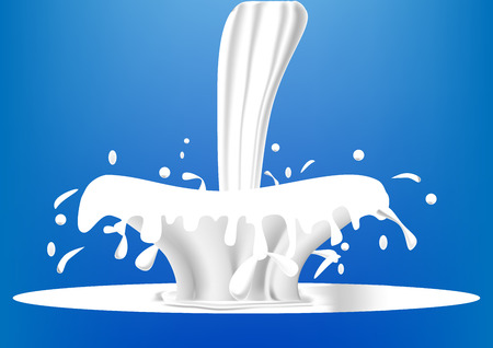 Concept and idea dump some white milk.Abstract white shape background. Vector EPS10のイラスト素材