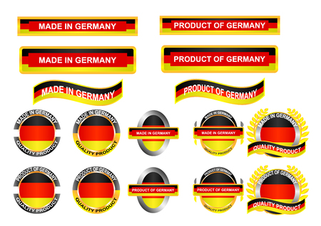 Icon and country logo infographic. Made in Germany. Vector EPS10のイラスト素材