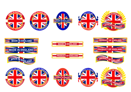 Icon and country logo infographic. Made in England. Vector EPS10のイラスト素材