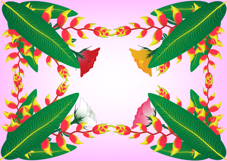 Flat flower blossom background. Vector flower background. Vector EPS10のイラスト素材