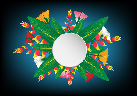 Circle infographic and flower blossom background. Vector flower background. Vector EPS10のイラスト素材