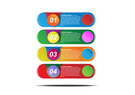 Concept and idea tube with circle shape infographic template for presentation. Vector EPS10のイラスト素材