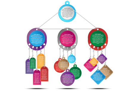 Holding tag infographic. Concept and idea abstract infographic template for create report and presentation. Vector ESP10のイラスト素材