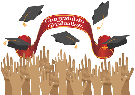 congratulations education concept background. Vector EPS10のイラスト素材