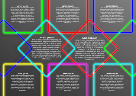 Concept and idea rectangle lighting infographic background. Vector EPS10のイラスト素材