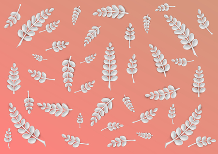 Abstract nature white leaf background. Concept and idea natural leaf and texture backgroundのイラスト素材