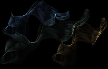 Abstract colorful wave lines on background, Brochure, Flyer, Science, Technology. vector illustrationのイラスト素材