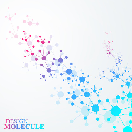 Structure molecule of DNA and neurons. Abstract background. Medicine, science and technology. Vector illustration for your design.のイラスト素材