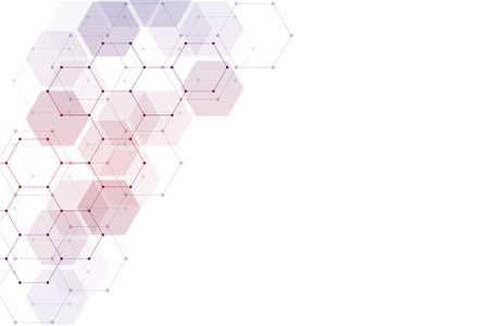 Medical technology or science vector background. Molecular structure and chemical compoundsのイラスト素材